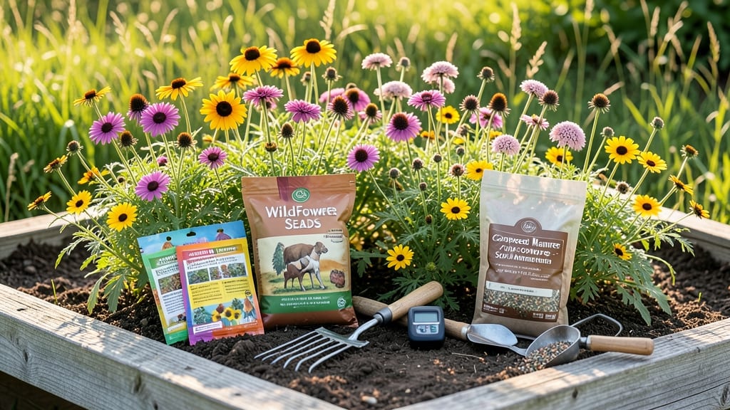 Wildflower Habitat Seed Mix Soil Improvement: Boosts Pollinator Growth in 3 Months